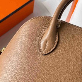 Hermes Bolide 1923 Mini Handmade Bag in Chai Chevre Mysore Goatskin