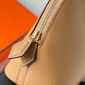 Hermes Bolide 1923 Mini Handmade Bag in Chai Chevre Mysore Goatskin