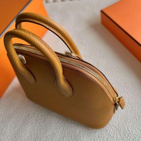 Hermes Bolide 1923 Mini Handmade Bag in Sesame Epsom Calfskin