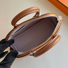 Hermes Bolide 1923 Mini Verso Handmade Bag in Gold Evercolor Calfskin