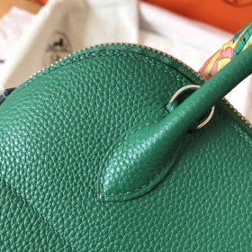 Hermes Bolide 31 Handmade Bag In Vert Vertigo Clemence Leather