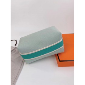 Hermes Bride-a-Brac Large Case in Light Green Canvas