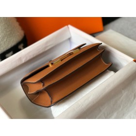 Hermes Brown Constance MM 24cm Epsom Leather Bag