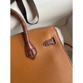 Hermes Brown Sac Faubourg Birkin 20 Sellier Limited Edition Bag