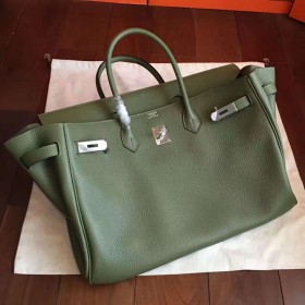 Hermes Birkin 40 Handmade Bag In Canopee Clemence Leather