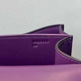 Hermes Constance 1-18 Mirror Bag In Violet Ostrich Leather