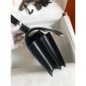 Hermes Constance 18 Handmade Bag In Black Box Calf Leather