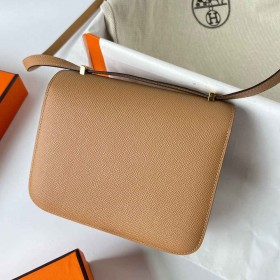 Hermes Constance 18 Handmade Bag In Chai Epsom Calfskin