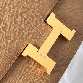 Hermes Constance 18 Handmade Bag In Chai Epsom Calfskin