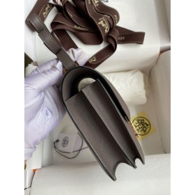Hermes Constance 18 Handmade Bag In Etain Epsom Calfskin