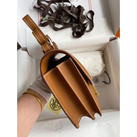 Hermes Constance 18 Handmade Bag In Gold Epsom Calfskin