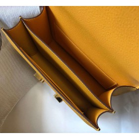 Hermes Constance 18 Handmade Bag In Jaune Ambre Epsom Calfskin