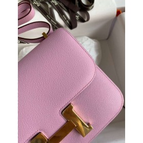 Hermes Constance 18 Handmade Bag In Mauve Sylvestre Epsom Calfskin