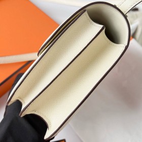Hermes Constance 18 Handmade Bag In Nata Epsom Calfskin
