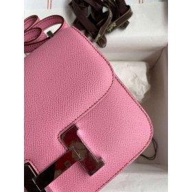 Hermes Constance 18 Handmade Bag In Pink Epsom Calfskin