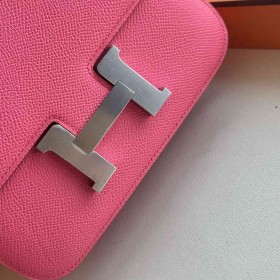 Hermes Constance 18 Handmade Bag in Rose Azalee Epsom Calfskin