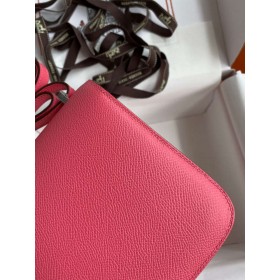 Hermes Constance 18 Handmade Bag In Rose Lipstick Epsom Calfskin