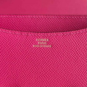 Hermes Constance 18 Handmade Bag in Rose Tyrien Epsom Calfskin