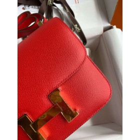 Hermes Constance 18 Handmade Bag In Rouge Coeur Epsom Calfski