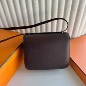 Hermes Constance 18 Handmade Bag in Rouge H Chevre Mysore Leather