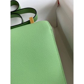 Hermes Constance 18 Handmade Bag In Vert Criquet Epsom Calfskin