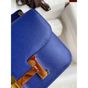Hermes Constance 24 Handmade Bag In Blue Electric Epsom Calfskin