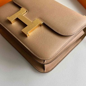 Hermes Constance 24 Handmade Bag in Chai Epsom Calfskin