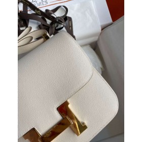 Hermes Constance 24 Handmade Bag In Craie Epsom Calfskin
