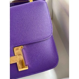 Hermes Constance 24 Handmade Bag In Crocus Epsom Calfskin