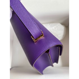 Hermes Constance 24 Handmade Bag In Crocus Epsom Calfskin