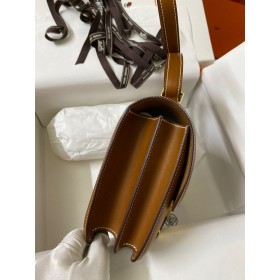 Hermes Constance 24 Handmade Bag In Gold Barenia Calfskin