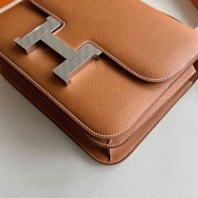 Hermes Constance 24 Handmade Bag in Gold Epsom Calfskin