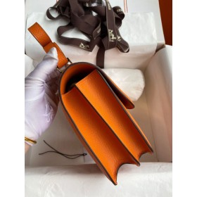 Hermes Constance 24 Handmade Bag In Orange Epsom Calfskin