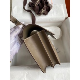 Hermes Constance 24 Handmade Bag In Taupe Epsom Calfskin