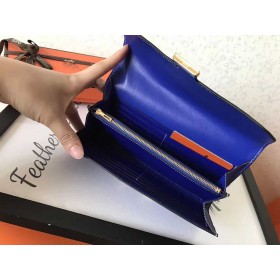 Hermes Constance Long Wallet In Blue Electric Epsom Leather