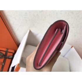 Hermes Constance Long Wallet In Pink Epsom Leather