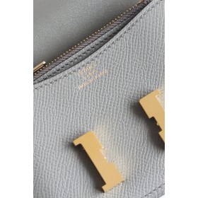 Hermes Constance Slim Wallet in Gris Meyer Epsom Calfskin