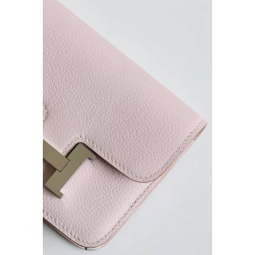 Hermes Constance Slim Wallet in Mauve Pale Epsom Calfskin