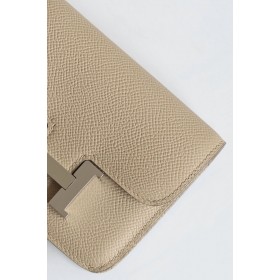Hermes Constance Slim Wallet in Tourterelle Epsom Calfskin