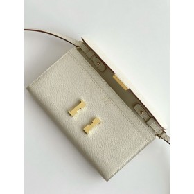 Hermes Constance To Go Wallet in Craie Epsom Calfskin