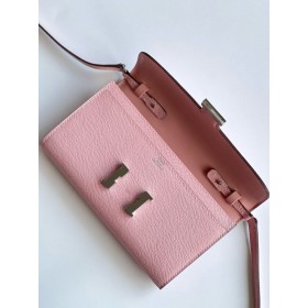 Hermes Constance To Go Wallet in Pink Epsom Calfskin