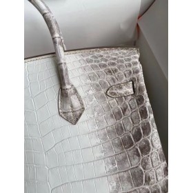 Hermes Diamond Birkin 25cm In Himalaya Niloticus Crocodile Skin