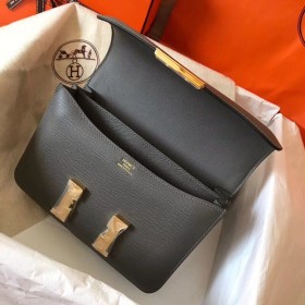 Hermes Constance 24 Handmade Bag In Ardoise Epsom Leather