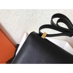Hermes Constance 24 Handmade Bag In Black Epsom Leather