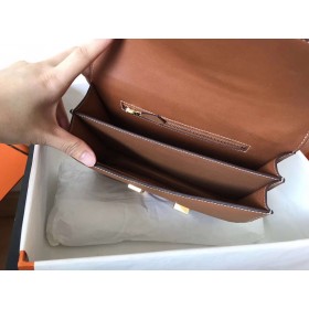 Hermes Constance 24 Handmade Bag In Gold Epsom Leather