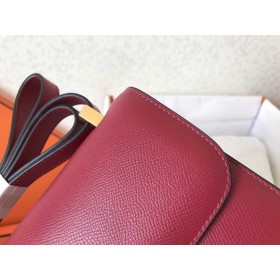 Hermes Constance 24 Handmade Bag In Ruby Epsom Leather
