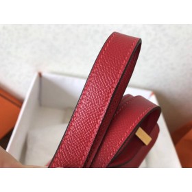 Hermes Constance 24 Handmade Bag In Red Epsom Leather