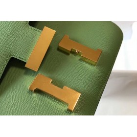 Hermes Constance 24 Handmade Bag In Vert Criquet Epsom Leather
