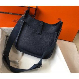 Hermes Evelyne III 29 PM Bag In Dark Blue Clemence Leather