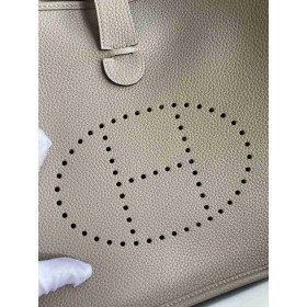 Hermes Evelyne III PM 29 Handmade Bag in Gris Asphalt Clemence Leather